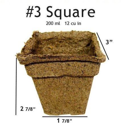 COWPOTS CowPots #3 Square Pot - 72 pots #3 Sq (72)